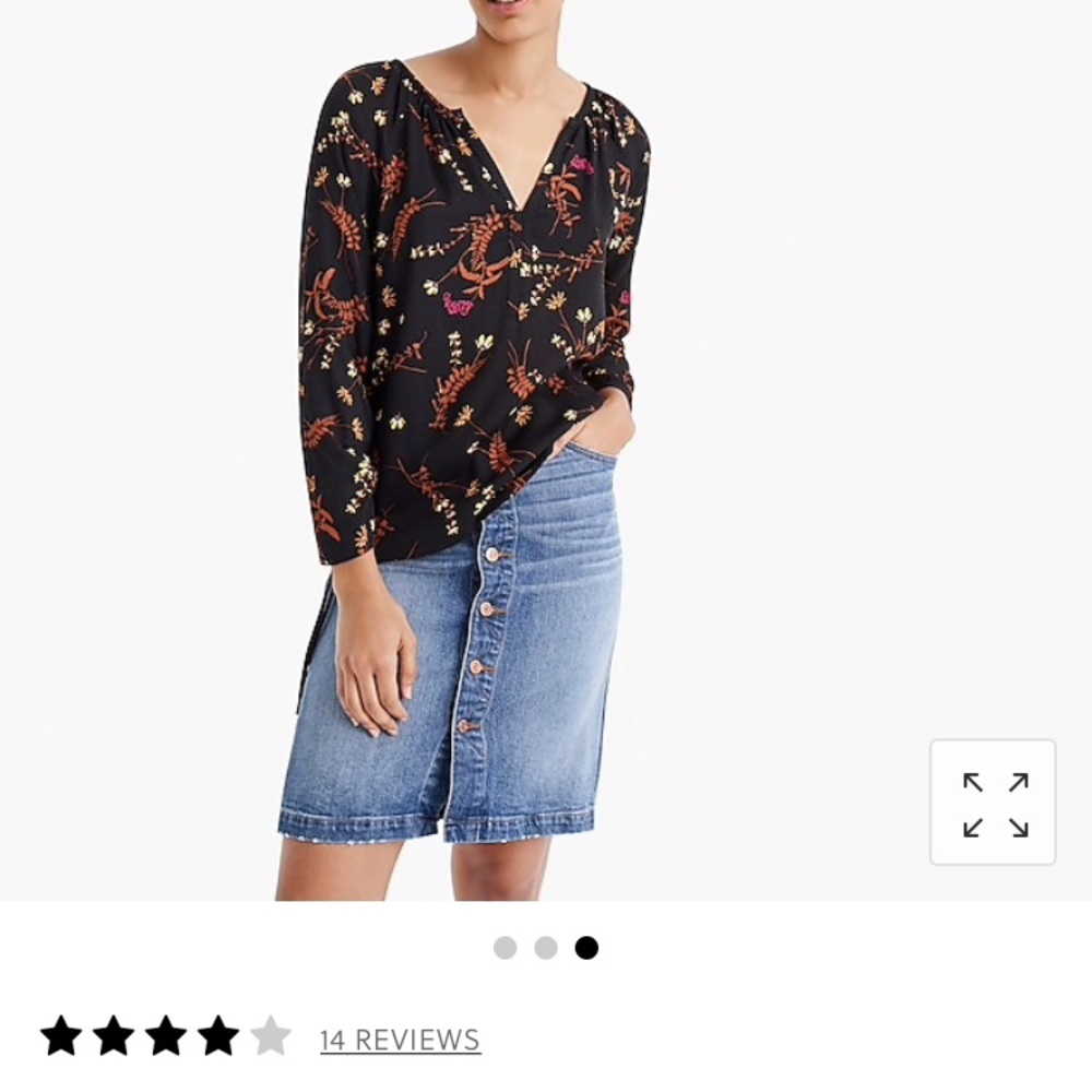 Draper open V-neck long sleeve